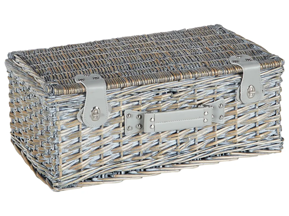 Picknickkorb FIGUE Geflecht Grau_964291