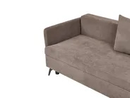 Eckschlafsofa 3-Sitzer KOGE mit Stauraum Stoff Braun linksseitig_1087988