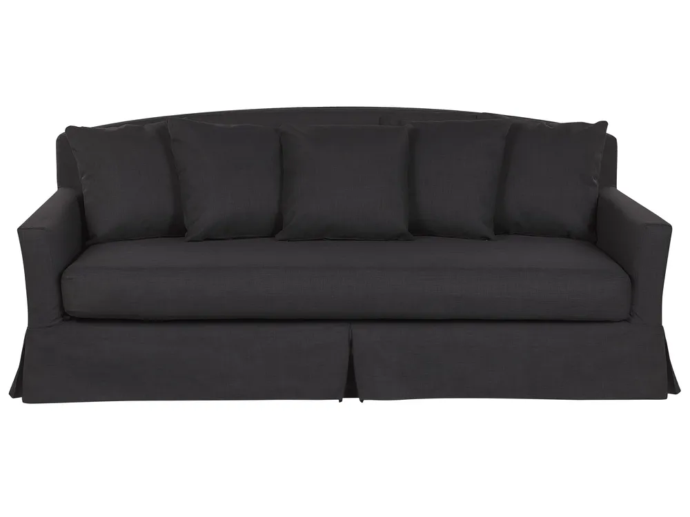 Sofa 3-Sitzer GILJA Stoff Schwarz