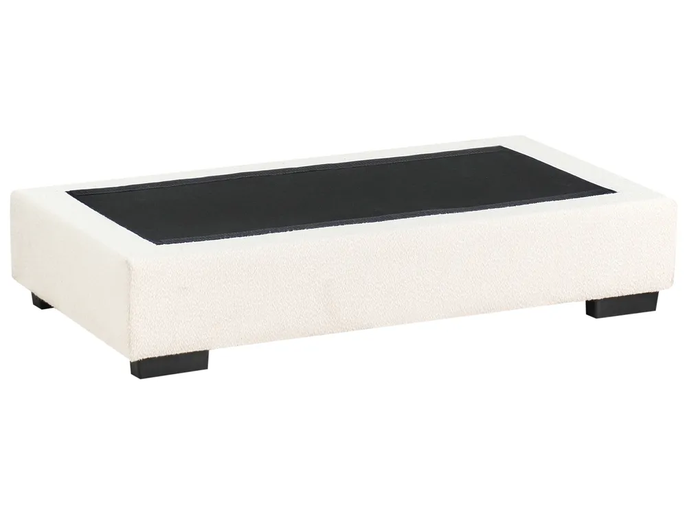 Ottomane RENDERS Bouclé Cremeweiß_988576