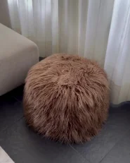 Pouffe TUKKI Faux Fur Brown_1026168