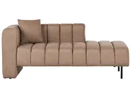 Linksseitige Chaiselongue LANNILS Stoff Hellbraun_941973