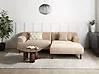 Corner Sofa HOLT Fabric Beige Left Hand