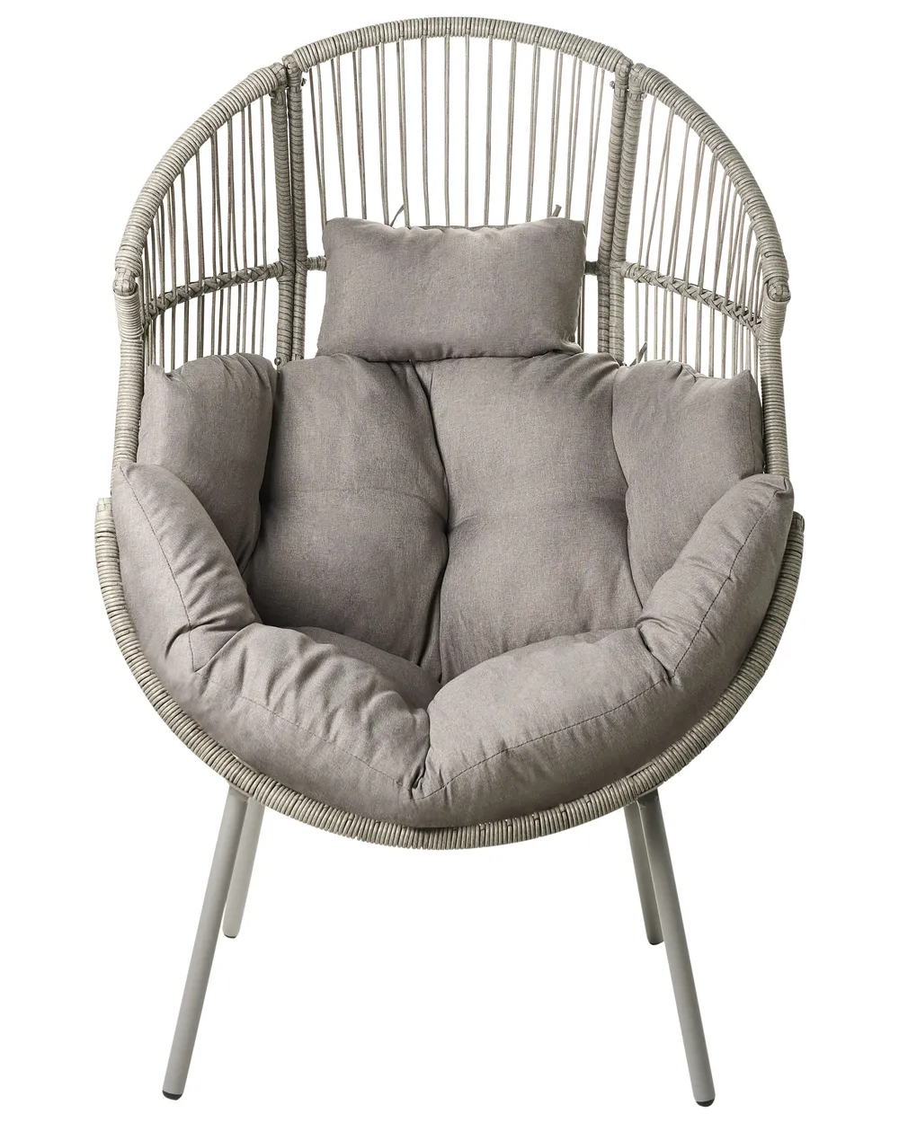 Gartenstuhl MURANO Polyrattan Grau_999797
