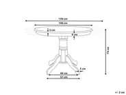 Ausziehbarer Esstisch AKRON Weiß 106/150 cm 106 cm_927592