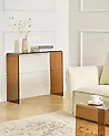 Konsolentisch KENDALL Sicherheitsglas Braun