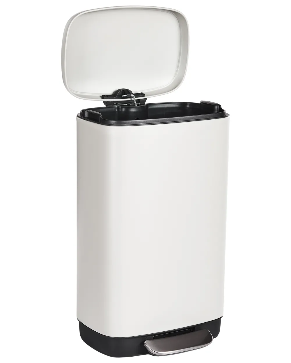 Tretmülleimer 30 L ECOCOLLECT Metall Weiß_992733