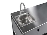 Outdoor-Küche 2er Set mit Spüle MAENZA Schwarz Metall_981485