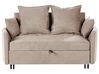 Schlafsofa 2-Sitzer HOVIN Stoff Taupe