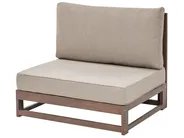 Garten Ecksofa mit Tisch 5-Sitzer TIMOR modular zertifiziertes Akazienholz Dunkelbraun_852982