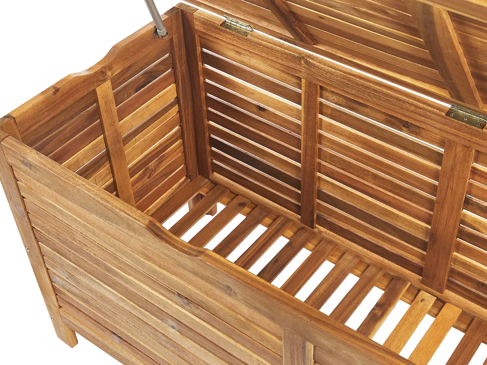 Aufbewahrungsbox RIVIERA 130 cm 48 cm Akazienholz Hellbraun_823001