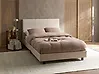Bett mit Lattenrost Stoff ALBI 120 x 200 cm Beige