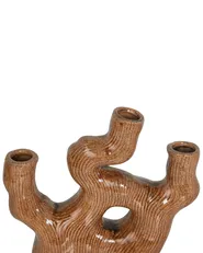 Blumenvase BARBUS 31 cm Steinzeug Braun_935275