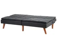 Schlafsofa 3-Sitzer RONNE Stoff Schwarz_912327