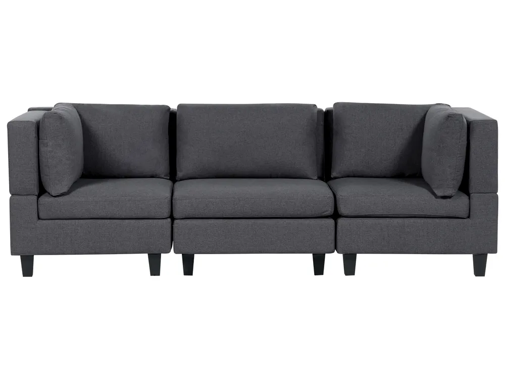 Modulsofa 3-Sitzer UNSTAD Stoff Dunkelgrau
