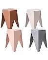Gartenhocker 4er Set KARAVOS Bunt
