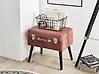 Hocker mit Stauraum MALLARD Cord Rosa