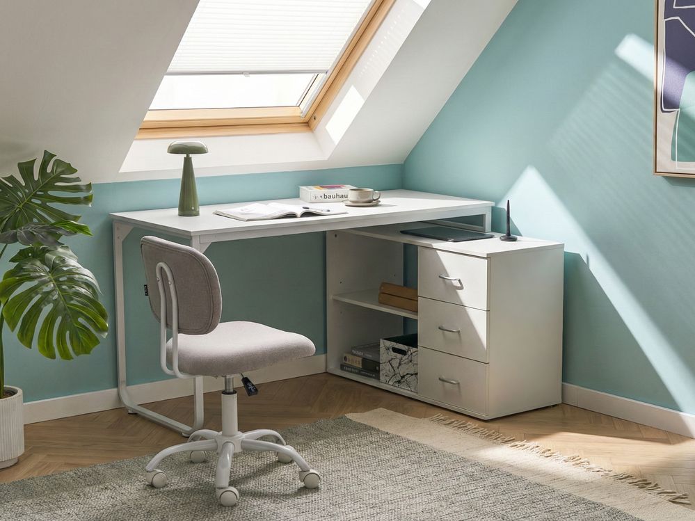 Hoekbureau SOGNE 140 cm 100 cm Wit