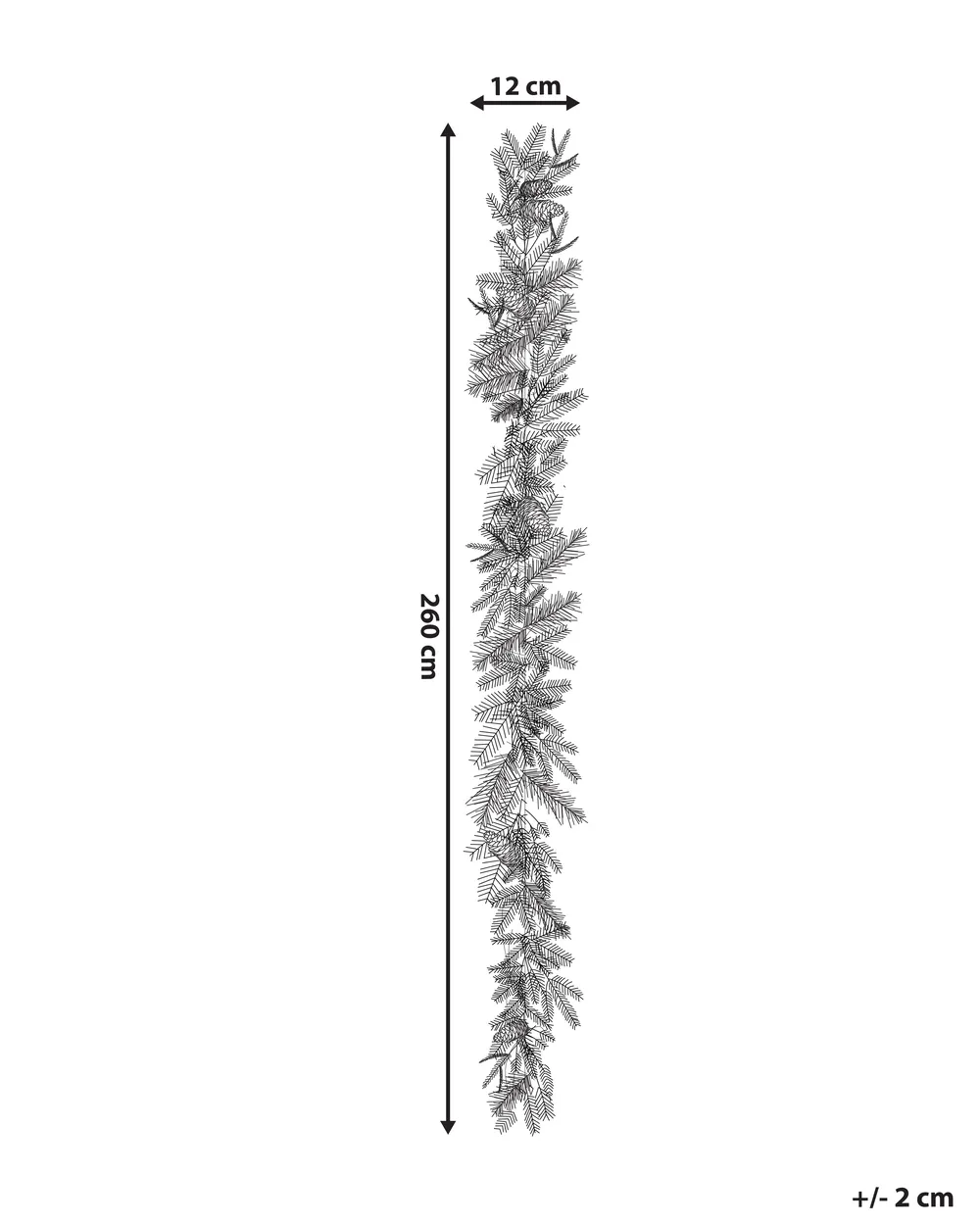 Weihnachtsgirlande LED WHITEHORN 270 cm Dunkelgrün_881157