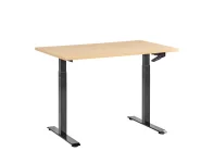 Schreibtisch manuell höhenverstellbar DESTINES 120 cm 72 cm Schwarz / Hellbraun_1000537