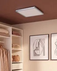 LED Ceiling Lamp TIVORA with Remote with Dimmer Silver_1131228