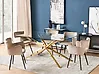 Esstisch CORA Gold 160 cm 90 cm Sicherheitsglas