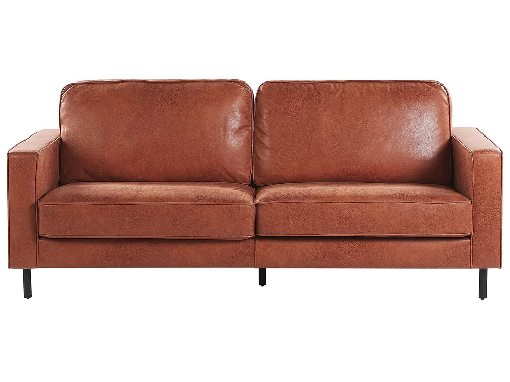 Sofa Set 4-Sitzer SAVALEN Kunstleder Goldbraun_779217