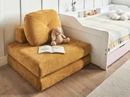 Single Sofa Bed OLDEN Chenille Mustard_980857