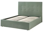 Ottoman Bed LORIENT Boucle Green 140 x 200 cm (EU Double)_1040289