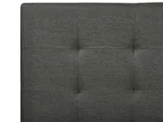 Lit avec tiroirs de rangement LA ROCHELLE Tissu Gris foncé 160 x 200 cm_904622
