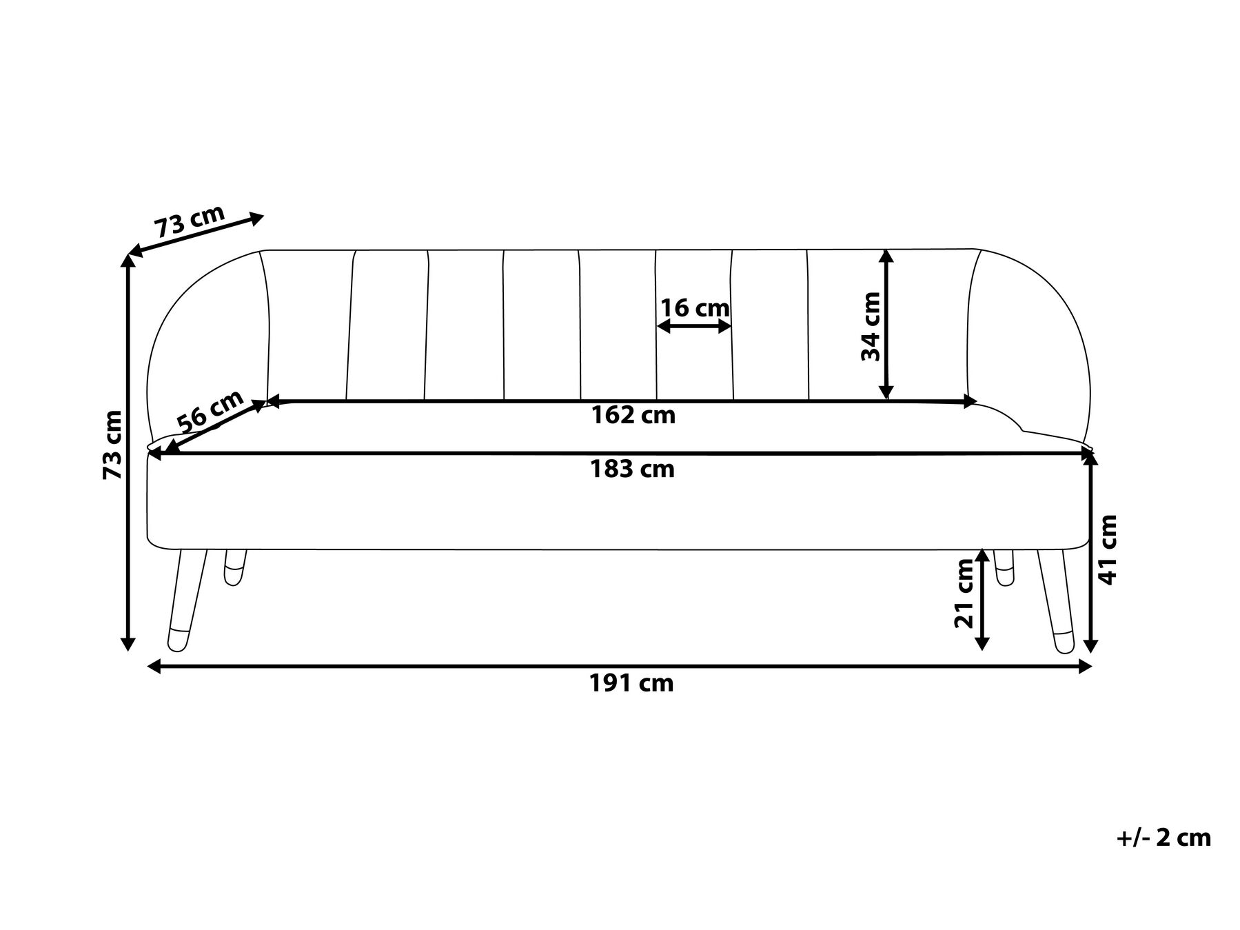 Sofa 3-Sitzer ALSVAG Samtstoff Rosa_740540