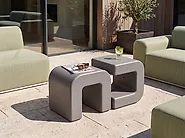 Set of 2 Side Tables MOZIA Taupe_1166040