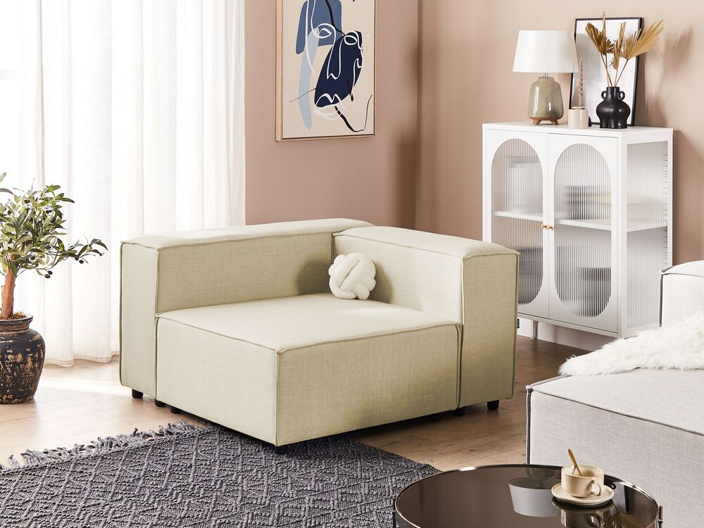 Corner Seat APRICA Faux Linen Beige