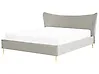 Bed Velvet CHALEIX 180 x 200 cm (EU Super King) Light Grey