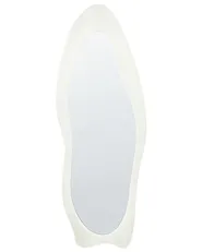 Wandspiegel REIGNY 57 cm 160 cm Samtstoff Weiß_903910