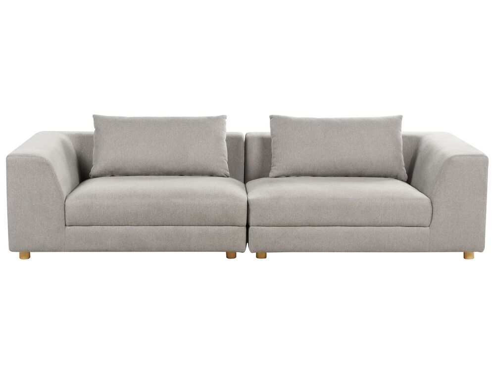 Sofa 3 Seater LERMON Fabric Light Grey