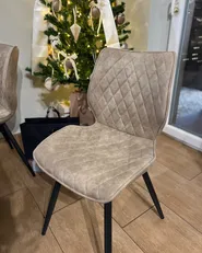 Esszimmerstuhl 2er Set LISLE Stoff Beige_1051692