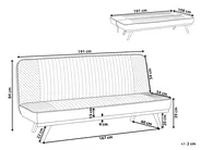 Sofa Bed 2 Seater KALFAFEL Fabric Black_1009430