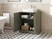 Waschbeckenunterschrank ATJONI 60 cm Grau_1109639