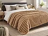Tagesdecke RAKYA Webpelz 200 x 220 cm Hellbraun