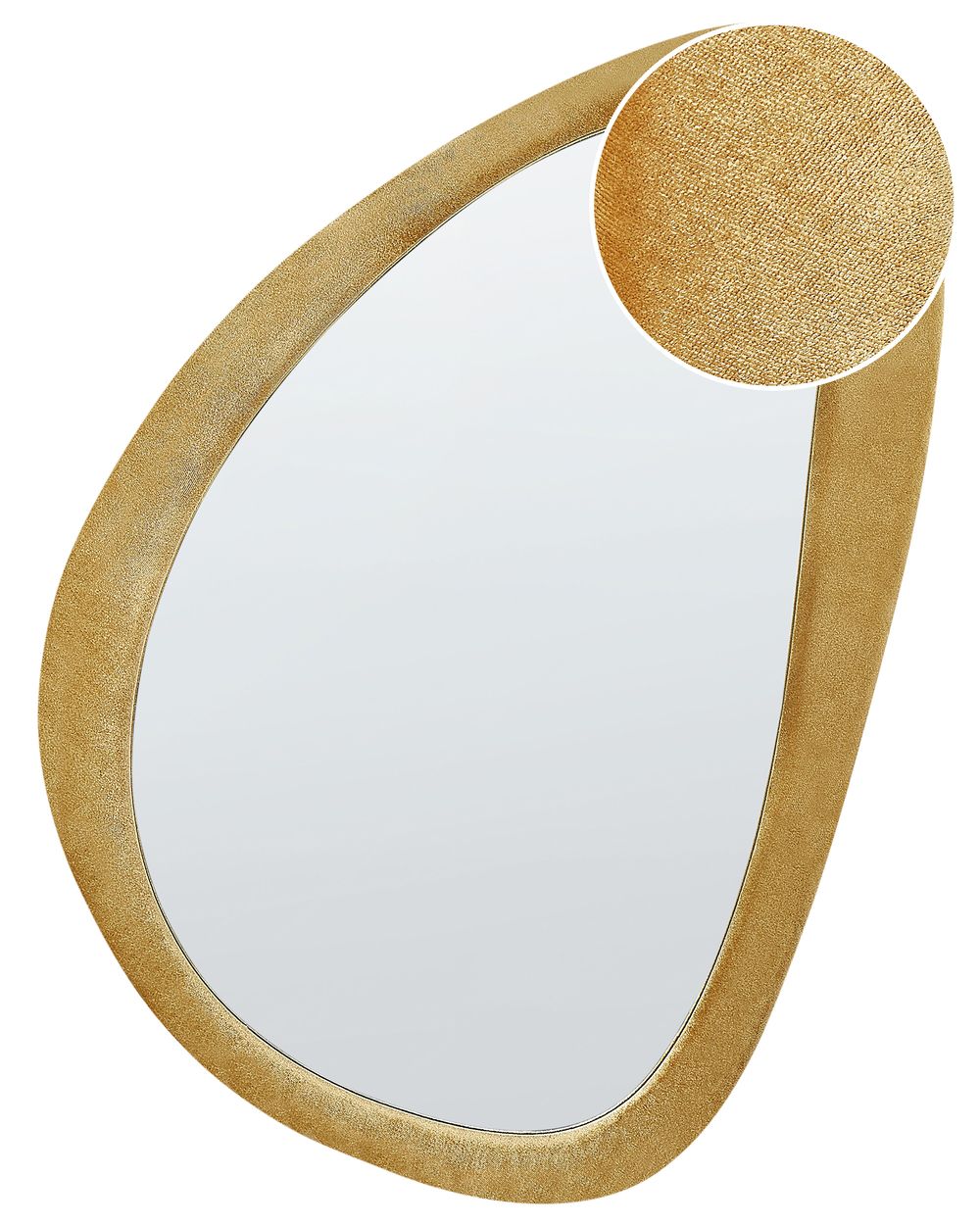 Zrcalo VENAS 61 cm 91 cm Žamet Gorčica