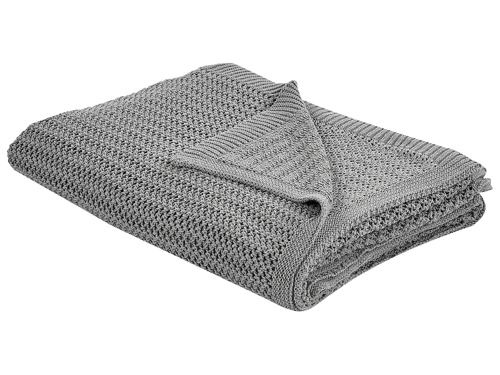 Tagesdecke ILEN Baumwolle 150 x 200 cm Grau