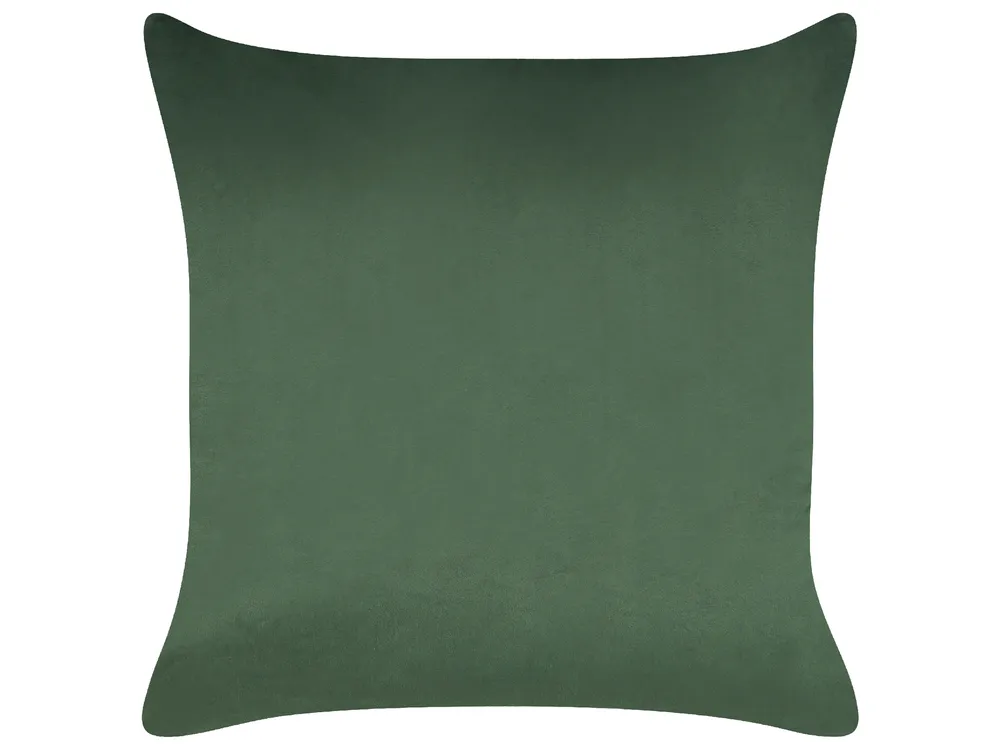 Dekokissen 2er Set GOLDSPRUCE 45 x 45 cm Samtstoff Grün Weihnachtsmotiv_879399