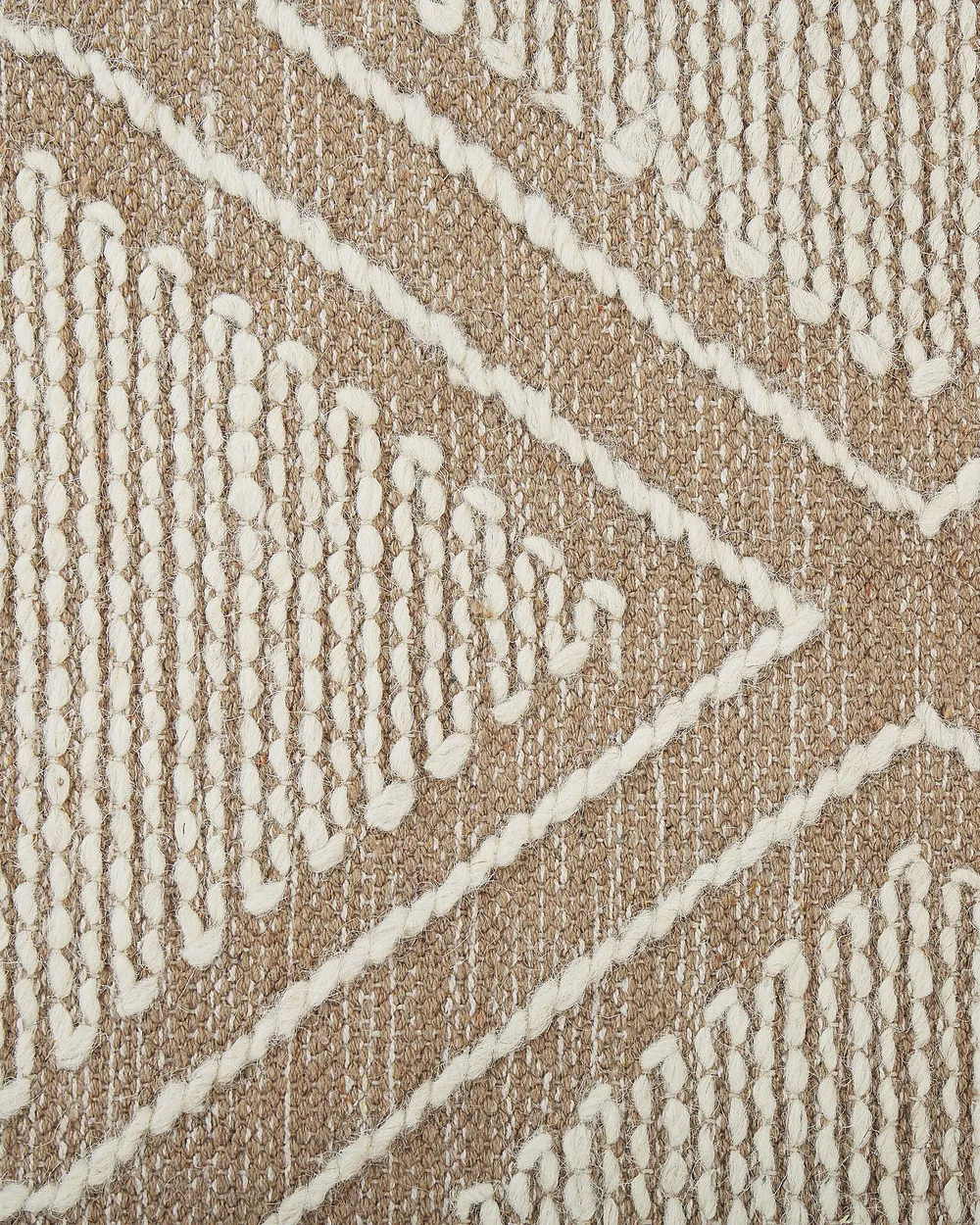 Teppich KACEM Beige 80 x 150 cm Baumwolle_831139