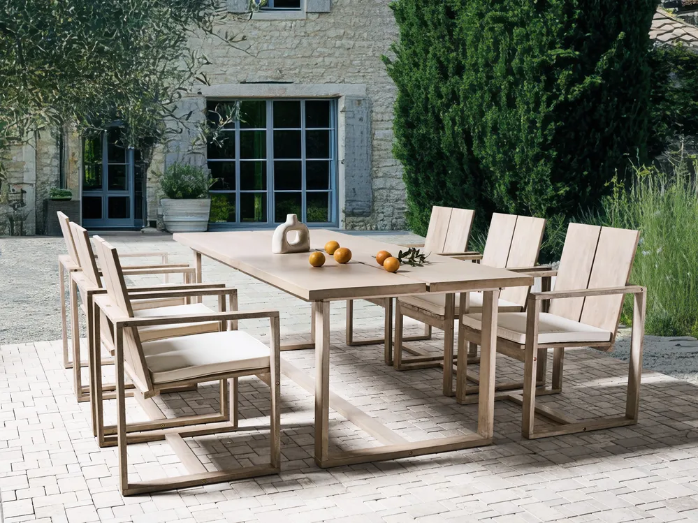 Gartentisch AZZANELLO 230 cm 100 cm Akazienholz Hellbraun