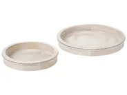 Set of 2 Serving Trays MANSOURA Mango Wood Light Brown_1004099