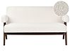 Sofa 2 Seater TAMRE Boucle Off-White/ Dark Brown