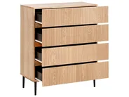4 Drawer Chest BLYTHE Natural Ash Wood_968879