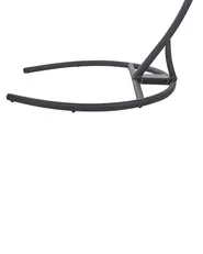 Hängesessel mit Gestell SESIA Polyrattan Dunkelgrau_806054