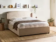 Bett mit Stauraum BERNAY Stoff Taupe 160 x 200 cm_1025722